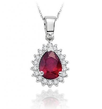 1.00 ct. Pırlanta Yakut Kolye